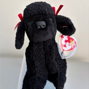 Gigi 1998 Ty Beanie Baby Black Plush French Poodle Puppy Dog